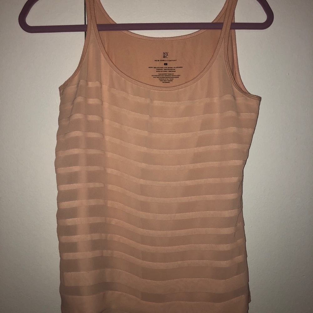 Pink New York and company flare tank top